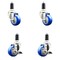 Service Caster 3 Inch 316SS Blue Poly Swivel 1-3/8 Inch Expanding Stem Caster Brake SCC, 2PK SS316EX20S314-PPUB-BLUE-2-TLB-2-138 - alternate 1
